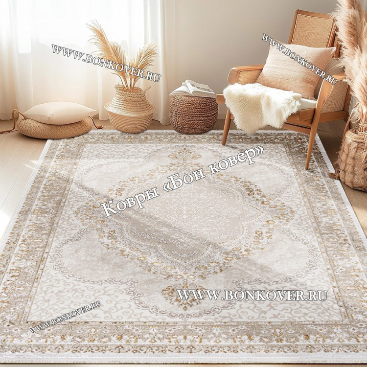 Турецкий Ковер Для Гостиной Медальон Дизайн 01