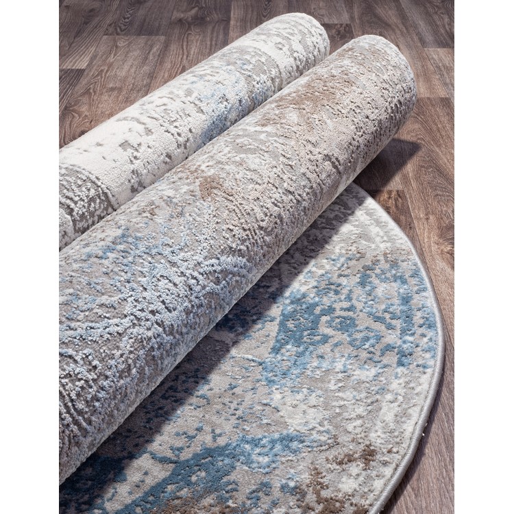 Ковер Armina 03879A BLUE / BLUE Овал
